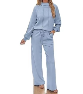 Venta al por mayor de alta calidad ecológico transpirable ligero poliéster/algodón mujeres chándales invierno XL cuello con capucha - Product Image 1