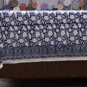 El mejor mantel con estampado floral a mano, hecho a mano de alta calidad para bodas, uso diario, mantel ecológico de algodón orgánico - Product Image 3