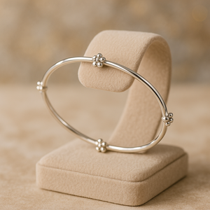 Silver 925 7 Dots Bangle <b>Jewelry</b> <b>Design</b> Wholesale Factory in Thailand - Product Image 1