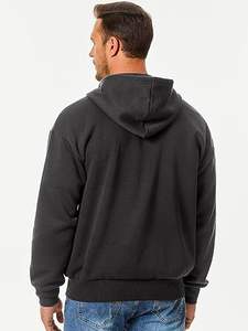 Venta caliente de los hombres de alta calidad Full Zip Gradient Hoodie con logotipo personalizado con cremallera Sudadera con capucha Patrón sólido - Product Image 2