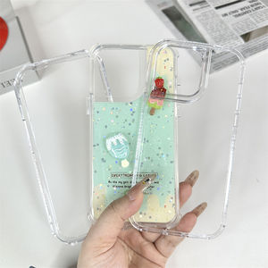 <span class=keywords><strong>Coque</strong></span> de téléphone <span class=keywords><strong>portable</strong></span> <span class=keywords><strong>incassable</strong></span> 3 en 1 avec paillettes colorées et accessoires de poupée 3D mignons pour ZTE Blade A76 - Product Image 5