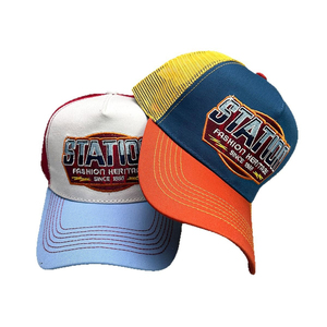 CustomTrucker Caps Parche bordado de 2 tonos Logo Curved Brim Deportes al aire libre Mercancía Publicidad Venta al por mayor ODM Injae Vina Sombreros - Product Image 6