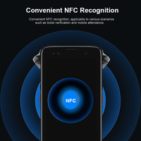 Lecteur RFID portable robuste Android 10.0 avec lecteur de codes-barres 2D, lecteur de cartes NFC 13,56 MHz, lecteur/enregistreur RFID UHF 860-960 MHz