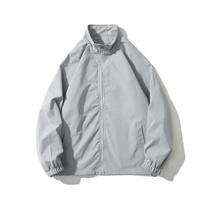 Chaqueta de trabajo versátil simple retro cortavientos de color sólido suelto para hombre - Product Image 3