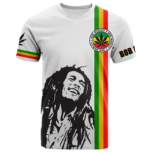 Hip Hop Musique Rock <span class=keywords><strong>Bob</strong></span> Marley T-shirts pour Hommes Sublimation Imprimé Motif Personnalisé Femmes T-shirt Populaire Plus La Taille Streetwear - Product Image 2
