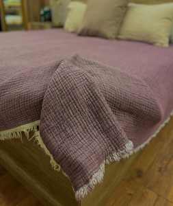 100% Cotton 4-ply Muslin <b>Double</b> Sided <b>Bedspread</b> Breathable Antibacterial Made in Turkey Coverlets - Product Image 3