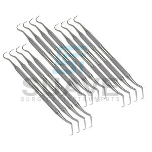 Ensemble de 12 sondes dentaires pour détartreurs Explorer Ensemble d'instruments chirurgicaux Explorer de SUAVE SURGICAL INSTRUMENTS - Product Image 2