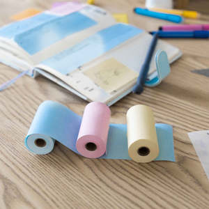 53mm Gelb/Blau/Rosa 5-Jahres-Thermalpapier Farbenfroh Thermisch Ohne Kleber 3 Rollen Fr T02/M02X/M832 <b>Printer</b> <b>Supplies</b> - Product Image 4
