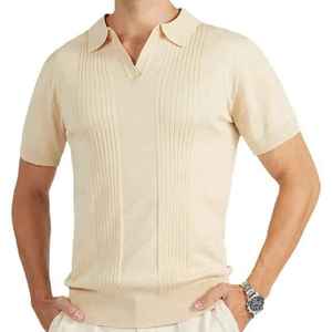 Chemise à manches courtes pour homme, classique, décontractée, tendance, respirante, tricotée, 100% coton, séchage rapide, nouveaux hauts - Product Image 5