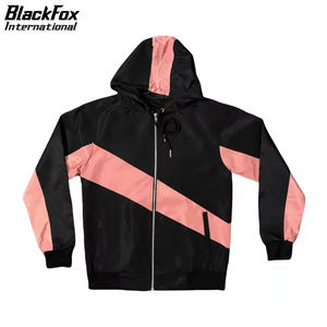 2025 meilleurs hommes décontracté été mode fermeture éclair couleur bloc veste à capuche coupe-vent deux pièces Shorts ensemble survêtement - Product Image 2