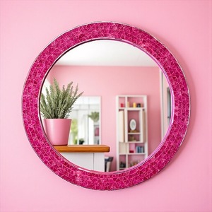 Pegatinas de Pared de Espejo, Espejos Redondos Autoadhesivos, Paneles de Espejo Mosaico, Decoración Ecológica Hecha a Mano de 4 Piezas - Product Image 1