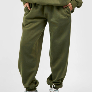 Ensemble de survêtement décontracté unisexe d'hiver en coton léger à deux pièces avec capuche et taille élastique - Product Image 5