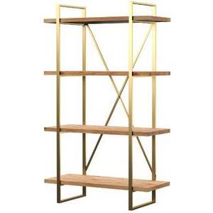 Estantería de libros de madera natural hecha en madera y metal para uso de oficina y uso doméstico también útil para biblioteca estante moderno para sostener B - Product Image 3