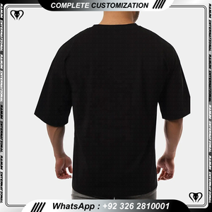 Drop shoulder 250 Gsm Drop Shoulder Graphic Heavyweight Camisetas Lujo en blanco Heavy Cotton Custom Streetwear Camiseta de gran tamaño - Product Image 3