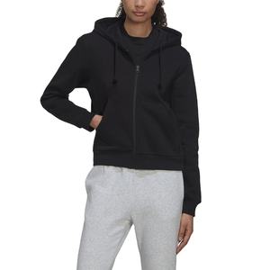 2023 plaine fermeture éclair élégant grande taille sweat à capuche avec cordons femmes à capuche zip à manches longues chemises veste - Product Image 1