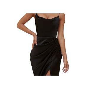 Abito Corsetto in Raso Nero 'Reva' di House of CB, Taglia XS, Silhouette Aderente con Vita Naturale - Product Image 2