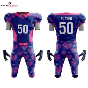 Vente en gros de maillots de football américain de haute qualité courts en élasthanne personnalisés OEM logo personnalisé dernière conception pour hommes enfants été - Product Image 1