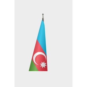 Drapeau officiel personnalisable 3x5 pieds pour intérieur, style fanion Azerbaïdjan, en soie et nylon, impression numérique, tissu aluminium pour usage automobile - Product Image 3