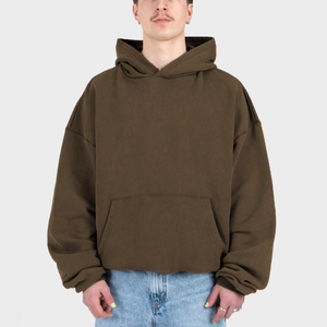 Custom LOGO Plain <b>Long</b> Sleeve Hooded Neck Street Wear Vintage Acid Wash <b>Oversize</b> Men Puff Print Pullover <b>Hoodies</b> - Product Image 2