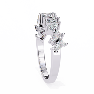 14K แหวนทอง Baguette ตัดในห้องปฏิบัติการเติบโตเพชร IGI VVS D กุหลาบสีเหลืองสีขาวทองเครื่องประดับงานแต่งงานสำหรับผู้หญิง - Product Image 5