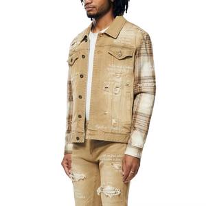 Men's New Fashion Customized High Waist Full Sleeve <b>Denim</b> Stretch Cotton Jeans <b>Jacket</b> Set Plus Size Casual Winter Breathable - Product Image 4