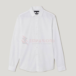 Camisa de vestir de alta calidad para hombre, Venta caliente, 100% algodón, hecho en línea, precio al por mayor - Product Image 1