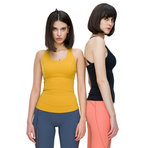 Camisola de Yoga de Alta Sujeción, Espalda Descubierta, Estilo Racerback, Elástica en Cuatro Direcciones, Transpirable, Material de Spandex/Nailon, Diseño Ecológico, 220g - Product Image 3