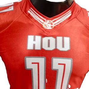 Ensemble maillot et short de football américain sans manches personnalisé pantalon et masque rembourrés pour jeunes et adultes conception de sublimation pour hommes femmes - Product Image 1