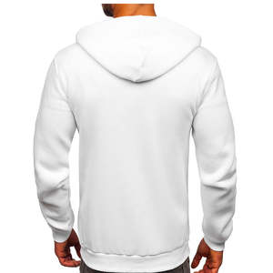 Sweat à capuche avec fermeture éclair avant pour hommes Logo personnalisé Respirant Manches longues Basics Sweats à capuche en coton mélangé pour hommes - Product Image 2