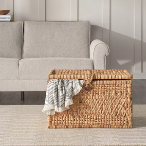 Nuevo diseño de camión de lavandería de almacenamiento tejido a mano de las mejores fibras de jacinto de agua caliente al por mayor para la decoración del hogar y tela de almacenamiento - Product Image 6