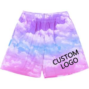 2025 pantalones cortos para hombre con estampado de sublimación gráfica, pantalones cortos para hombre, malla de doble capa, secado rápido, transpirable, verano, Unisex, pantalones cortos diarios - Product Image 5