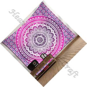 Tapisserie indienne de méditation Yoga décoration Mandala psychédélique motif Floral tenture murale personnalisé imprimé tapisserie d'art mural - Product Image 5