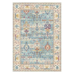 RUGS DEPOT LXDP-0415 Wholesale Grey Silver Bohemian Tribal Digital Printed Machine Washable Chenille Area Rug Non <b>Slip</b> - Product Image 1