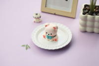 Moule à gâteau en silicone 3D texturé en forme d'ours en peluche avec nœud, moule à dessert DIY en forme de lapin mignon pour pâtisserie professionnelle