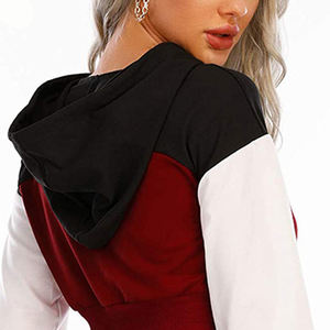 Sialkot Made 2025 Ladies Blank GYM Chándal de manga larga Crop Tops Crop Top Sudadera LOGO personalizado Sudaderas con capucha recortadas Nueva llegada - Product Image 4