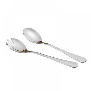 Ensemble de service à salade en argent élégant en acier inoxydable pour la cuisine de luxe, la maison, l'hôtel, la vaisselle et le service de restaurant - Product Image 1