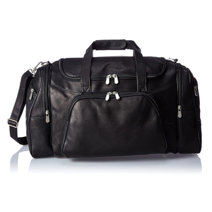 Bolsa de Viaje de Cuero Genuino de Grano Completo Multifuncional con Cierre de Cremallera, Estilo Casual para Hombre, Bolsa de Fin de Semana - Product Image 1