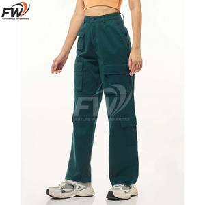 LEDUO High Street Pantalon cargo 100% Coton, taille mi-haute, imperméable, antistatique, coupe ample, cinq poches, devant plissé, braguette zippée, service OEM - Product Image 6
