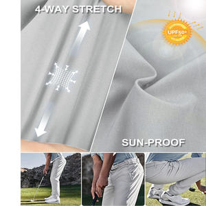 Pantalones de golf transpirables personalizados para hombres Slim Fit Opciones de marca personalizada Bordado y etiquetado - Product Image 3