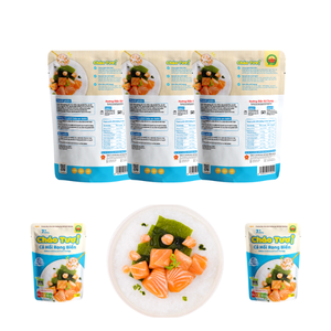 Salmón fresco Gachas de avena de algas listas para comer Alimentos para bebés Saludable Asiático Bolsa de retorta instantánea Salado FSSC ISO HACCP Fabricado en fábrica - Product Image 5