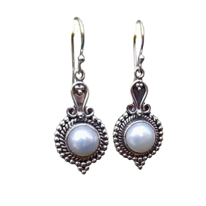 Pendientes colgantes de plata 925, joyería hecha a mano de plata 925, pendientes de plata de ley sólida 925, pendientes de sello - Product Image 1