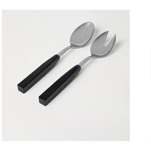 Ensemble de couverts en corne de buffle marron et noir Outils de service en corne légère de luxe uniques pour la salade Top vente en Inde 10 - Product Image 2