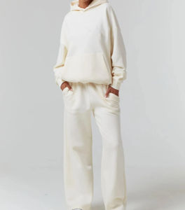 Conjunto Deportivo de Dos Piezas para Mujer, Estilo Informal, 100% Algodón, Color Liso, Talla Grande, para Hacer Ejercicio - Product Image 6