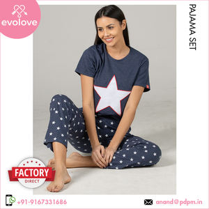 Meilleure vente 100% coton 2 pièces femmes Pama ensemble dernière conception Sexy robe de nuit fermeture à cordon XL-pour un usage domestique cet hiver - Product Image 2