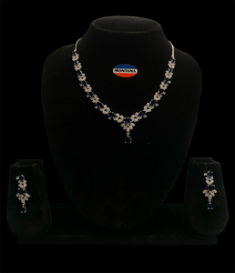 Conjunto de joyería nupcial con gota de agua de cristal brillante, collar adornado con diamantes de alta calidad, pendientes para vestidos de fiesta de boda - Product Image 2