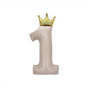 Globo de Aluminio con Forma de Número 1 para Fiestas, 57x124 cm, Corona Rosa, Decoración para Fiestas, Modelo 47419, para Graduación y Año Nuevo Chino - Product Image 6