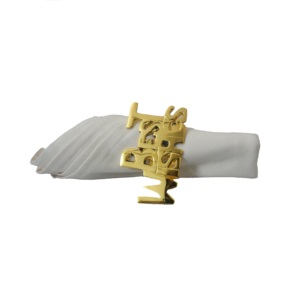 Servicio de vajilla de Hotel de lujo Servilletero de mesa Proveedor de equipos de boda Servilletero Anillo Decoración de mesa Centro de mesa - Product Image 4