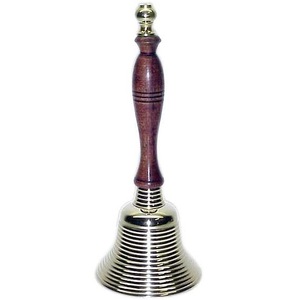 Campana de mano de latón náutico con mango de madera, campana colgante de pared, campana de escritorio, artículo decorativo para el hogar de alta calidad, superventas - Product Image 1