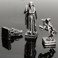 Jeu d'échecs d'intérieur de luxe en métal sur le thème du Seigneur des Anneaux