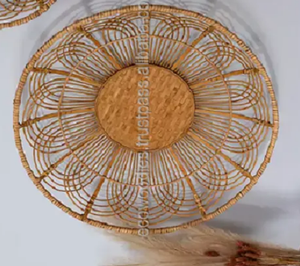 Elegant Handmade Decorative Boho Woven Wall <b>Baskets</b> Round Natural Bamboo Wall Hanging Rattan <b>Baskets</b> Set of 5 Housewarming <b>Gift</b> - Product Image 2